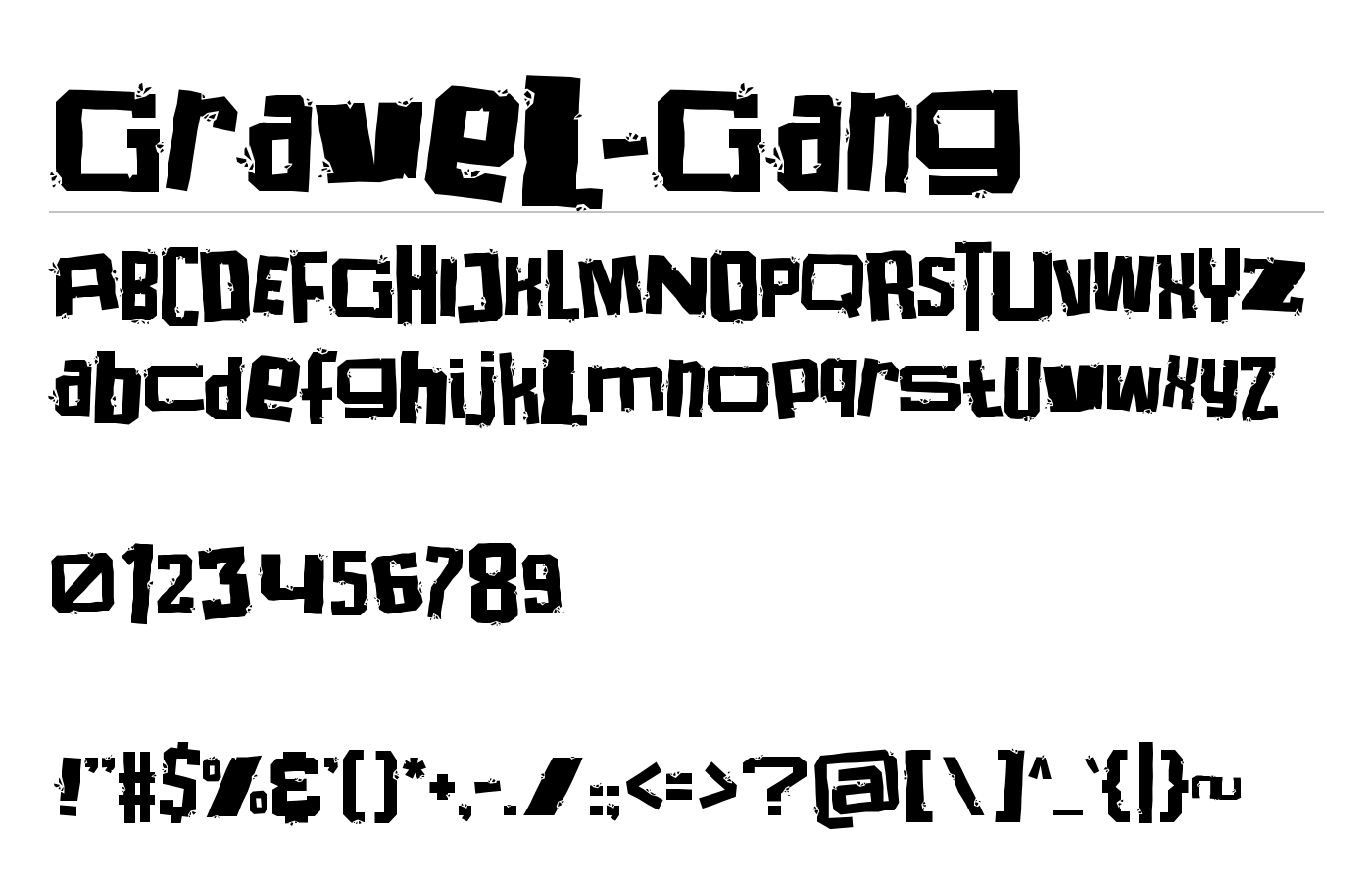 Gravel Gang Font preview