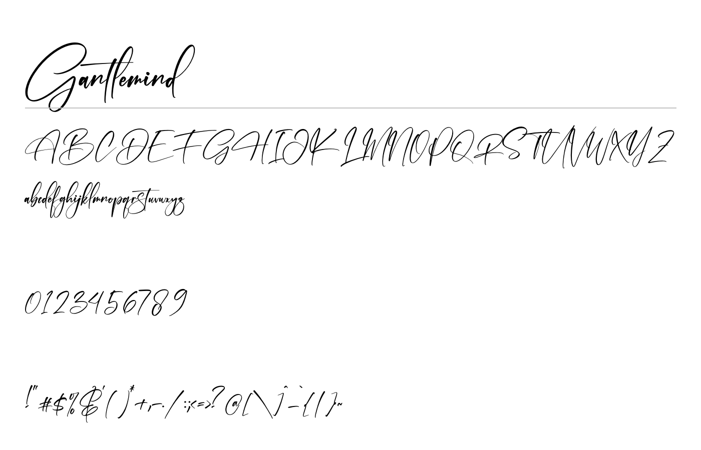 Gantlemind Font preview