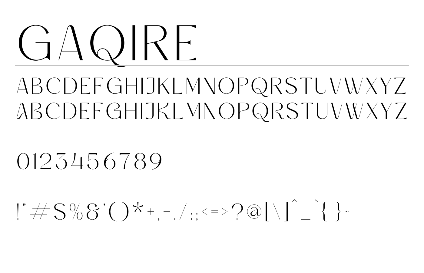 Gaqire Font preview