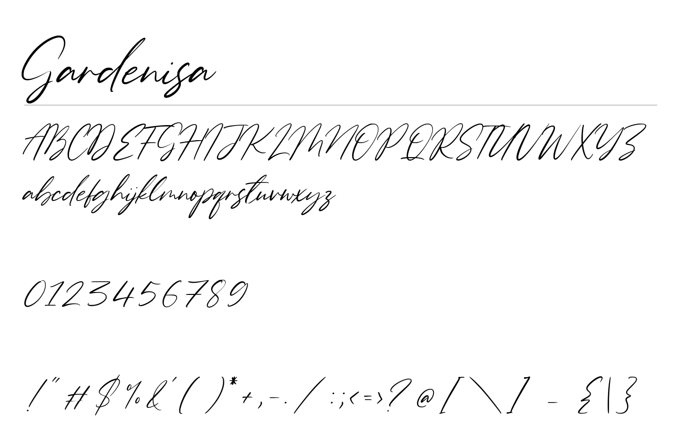 Gardenisa Font preview