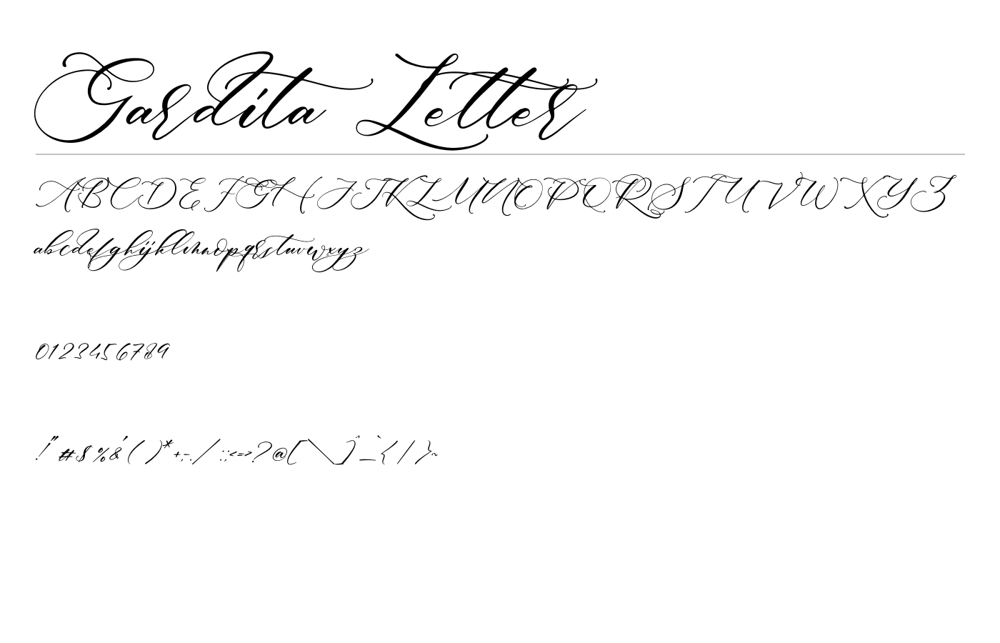 Gardita Letter Font preview