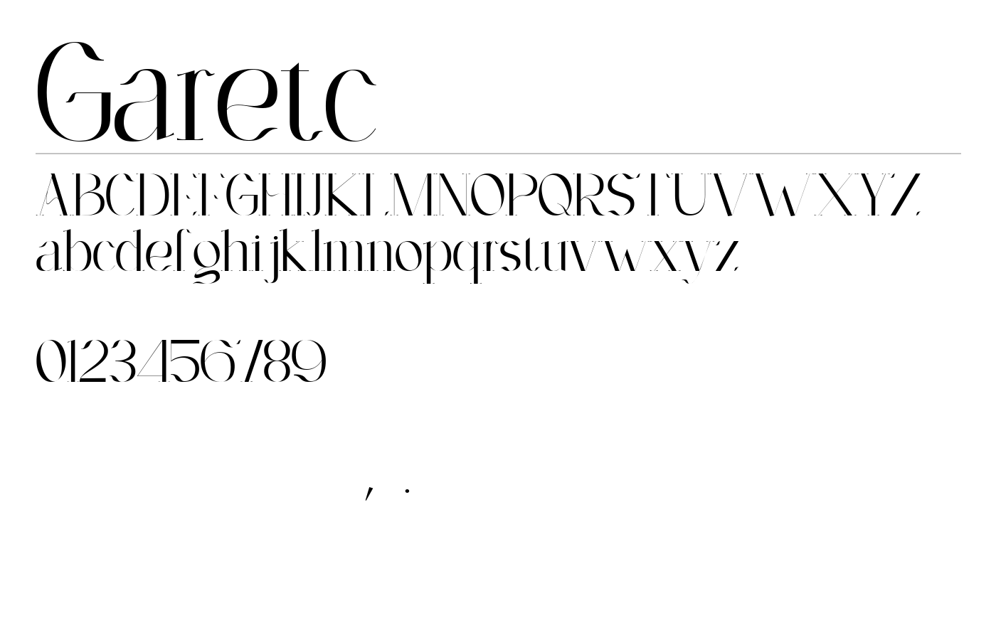 Garetc Font preview