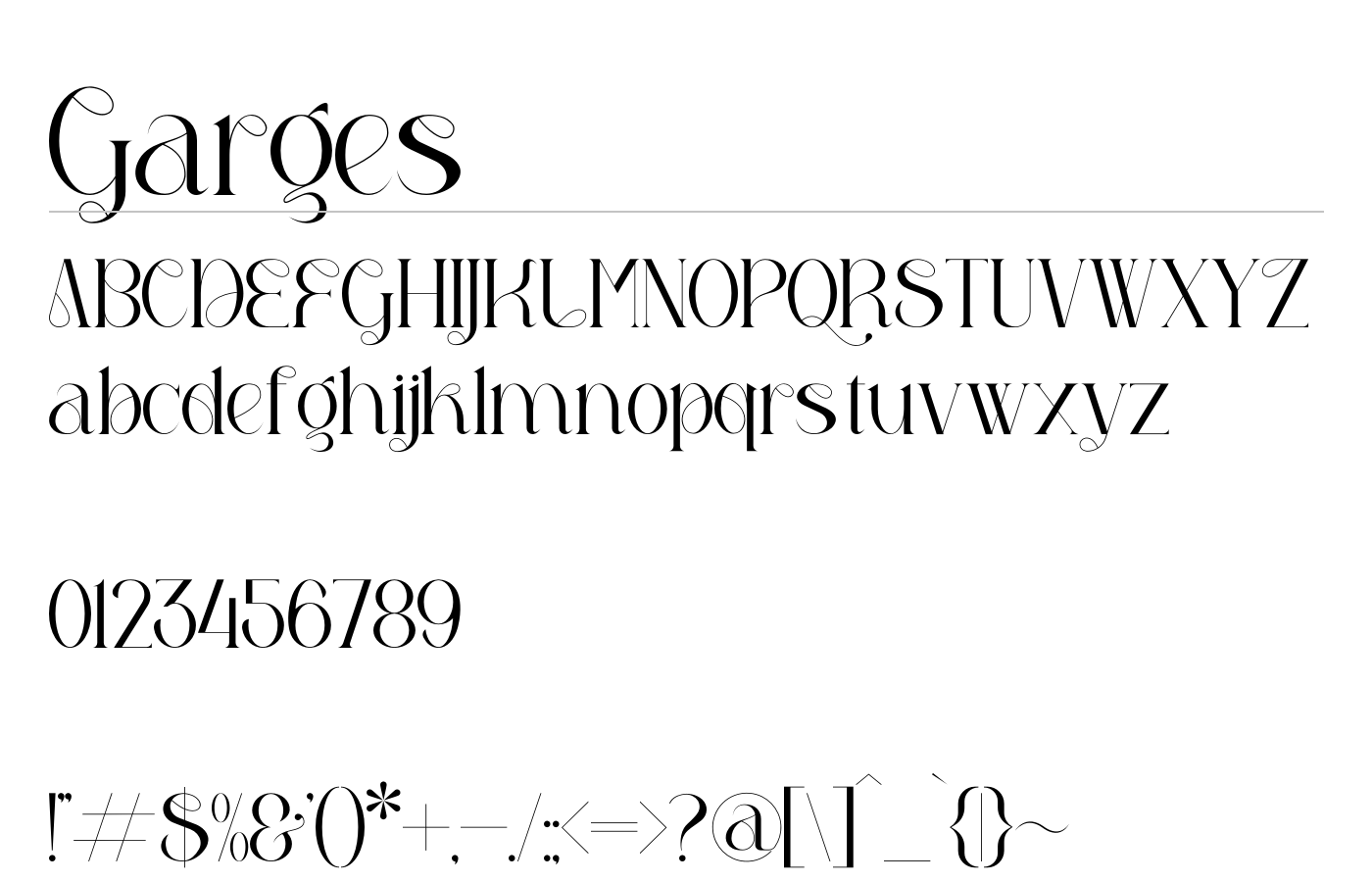 Garges Font preview