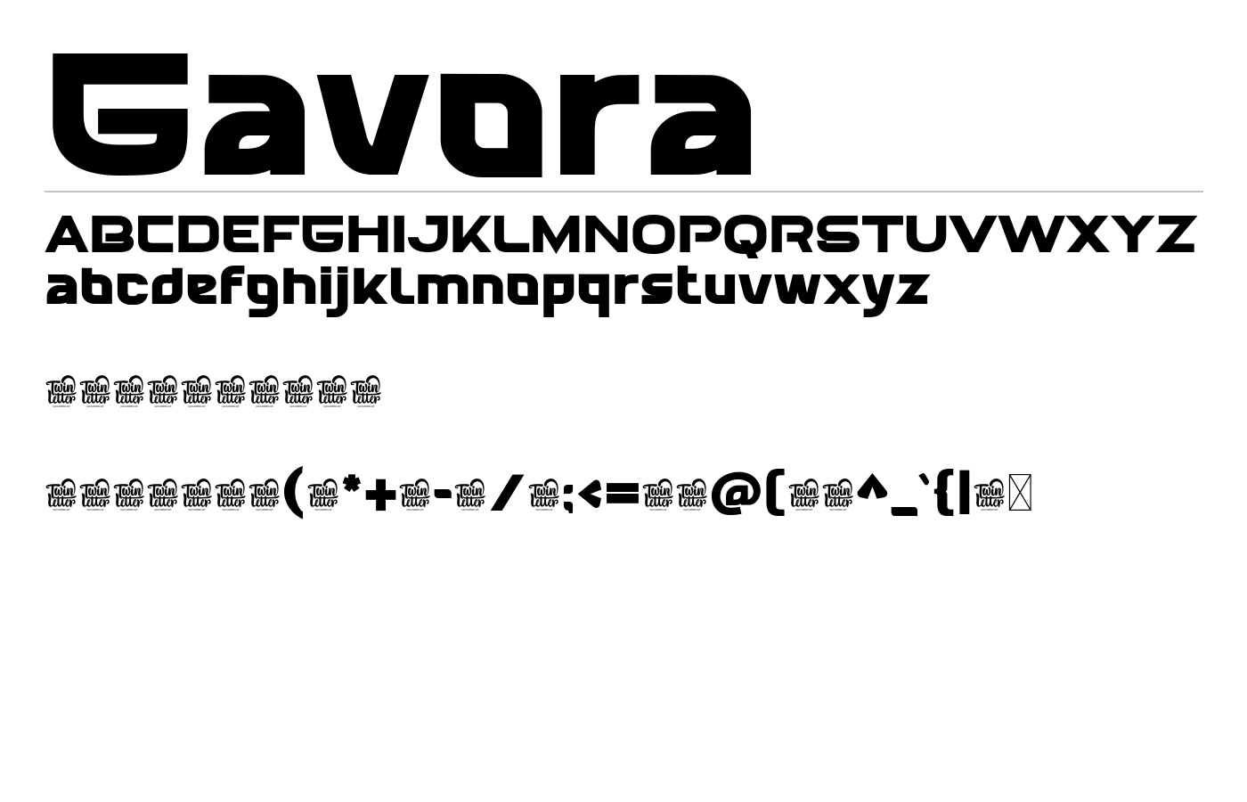 Gavora Font preview