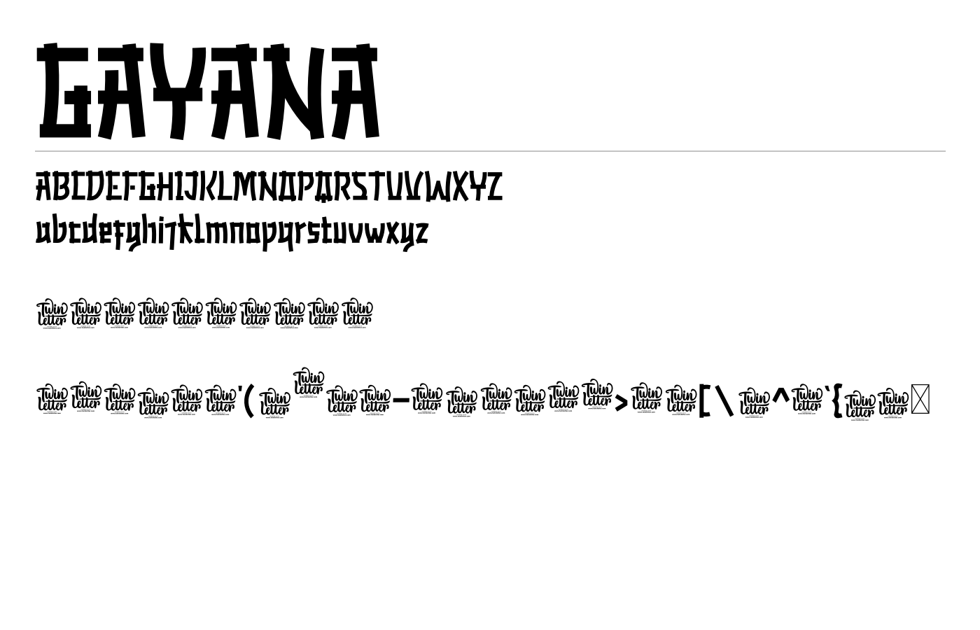Gayana Font preview