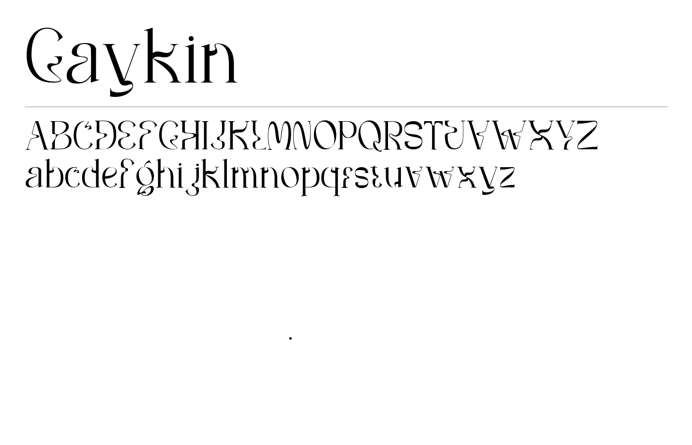 Gaykin Font preview