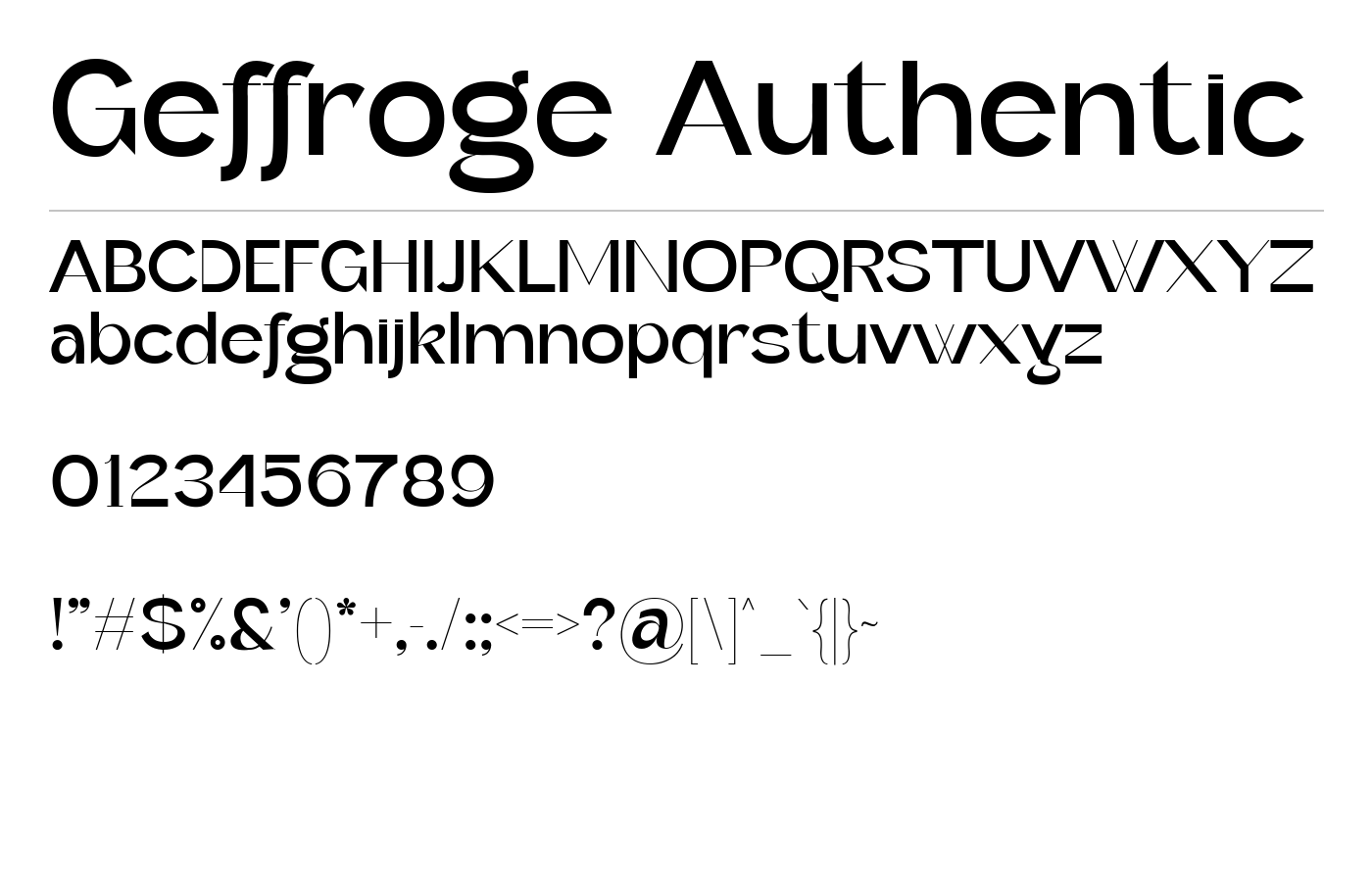 Geffroge Authentic Font preview