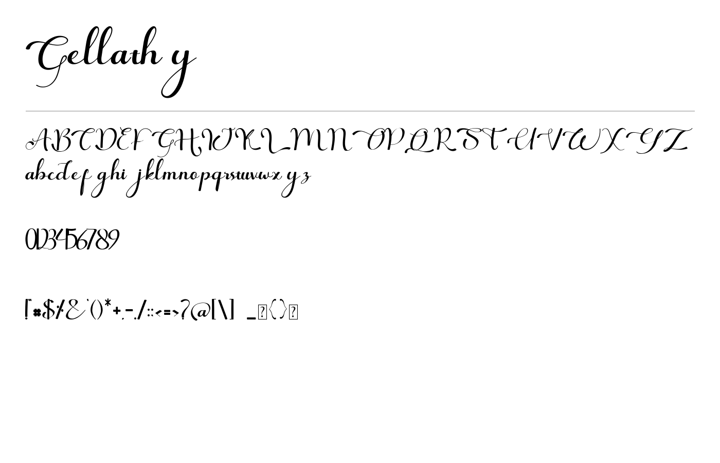 Gellathy Font preview