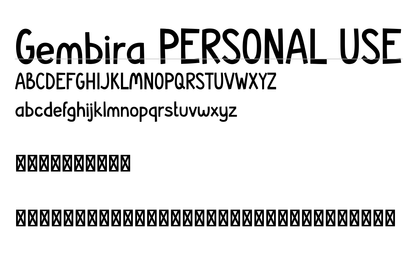 Gembira Font preview