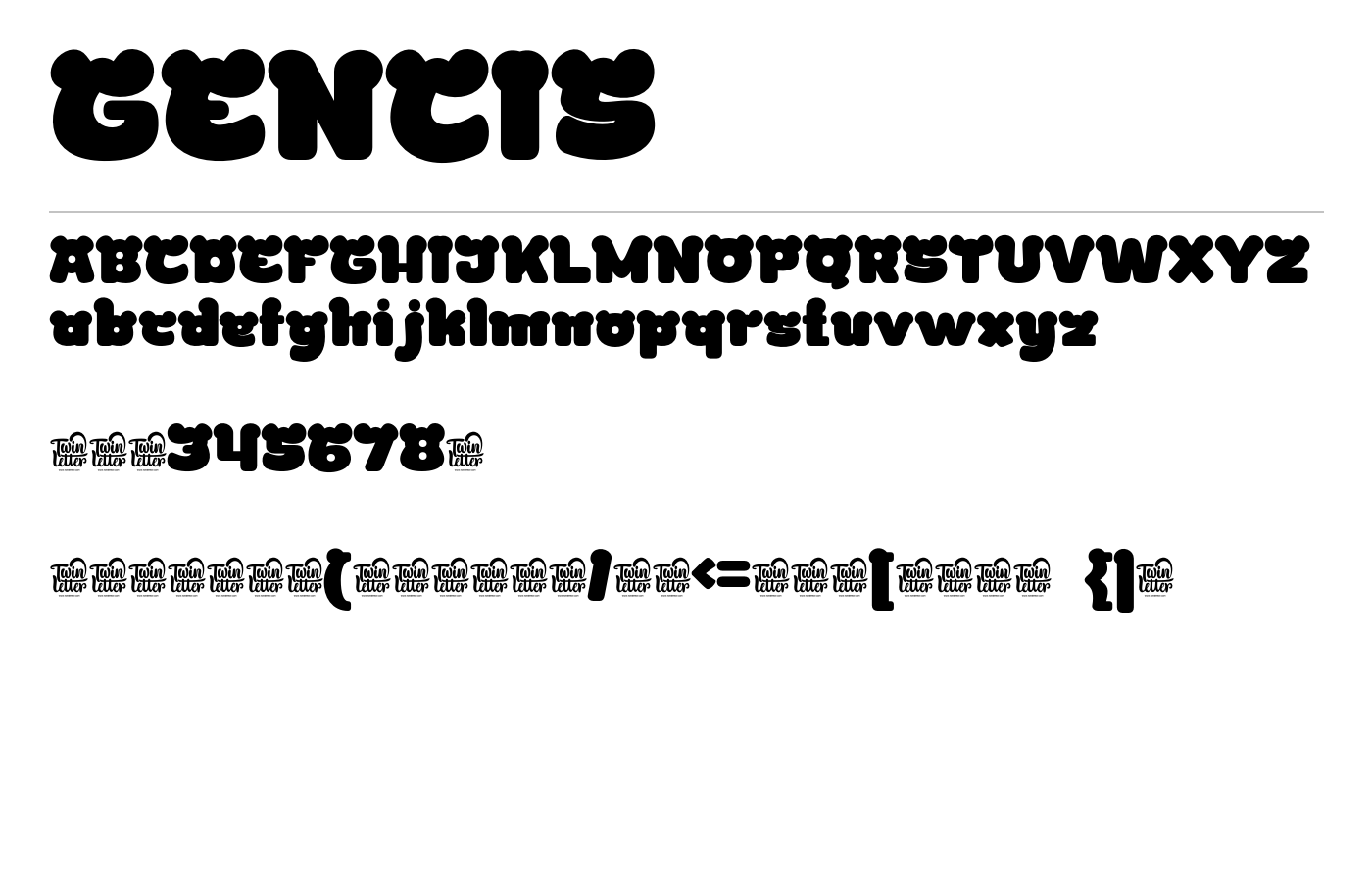 Gencis Font preview