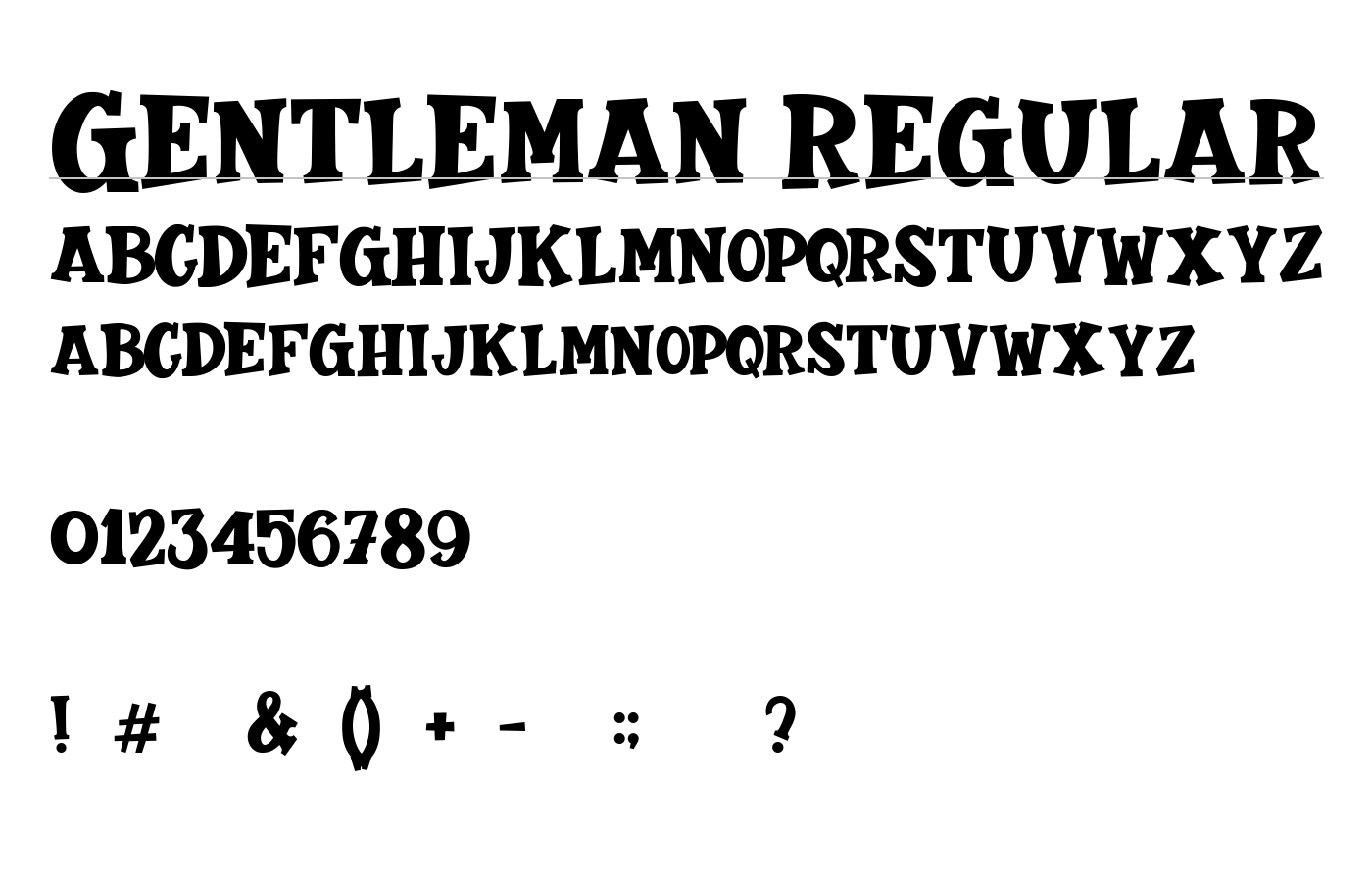 Gentleman Font preview