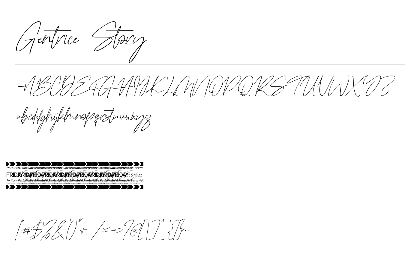 Gentrice Story Font preview