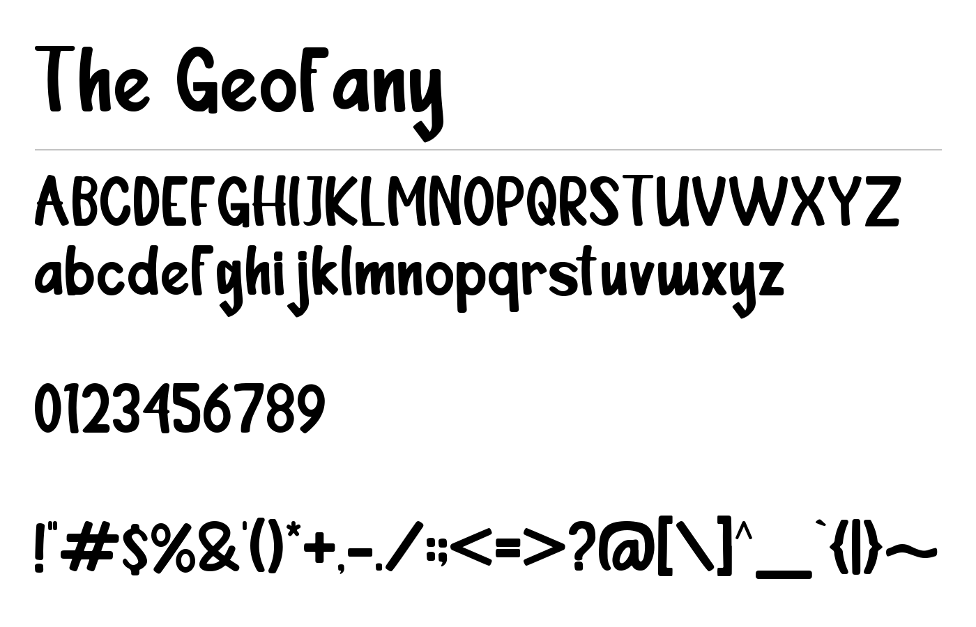 Geofany Font preview