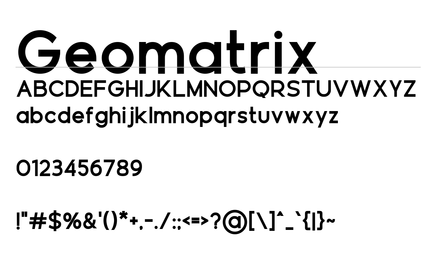 Geomatrix Font preview