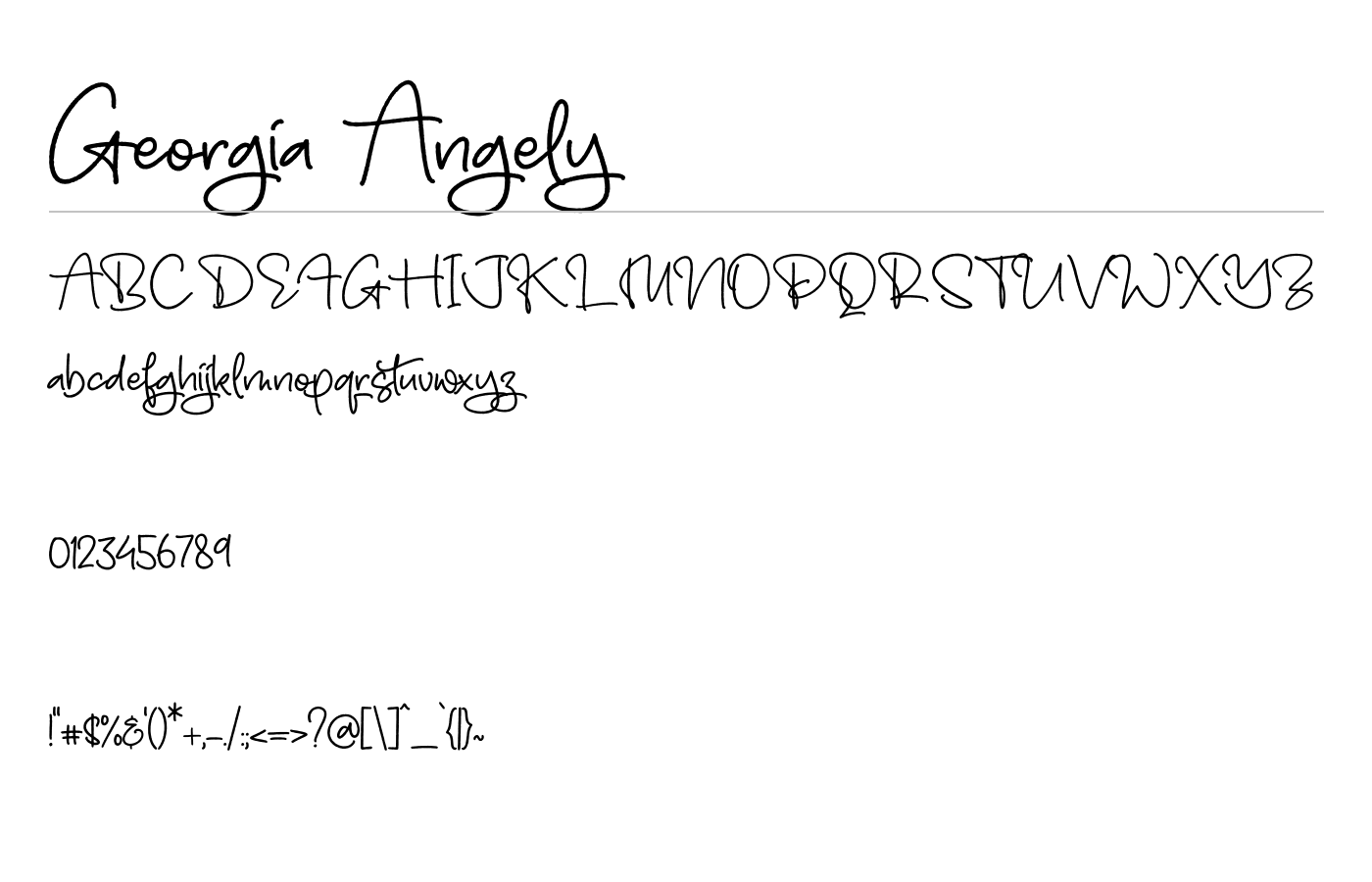 Georgia Angely Font preview