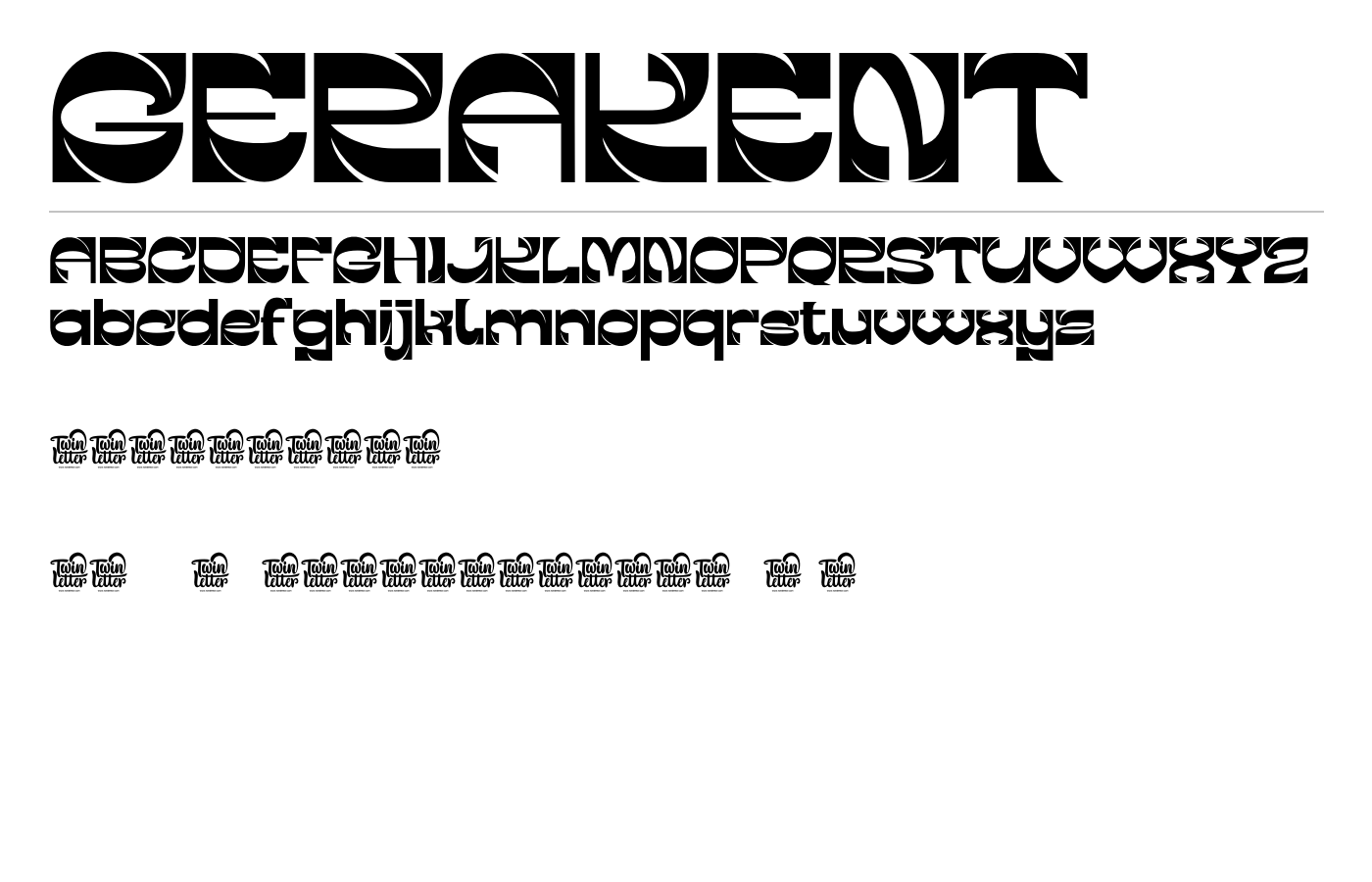 Gerakent Font preview