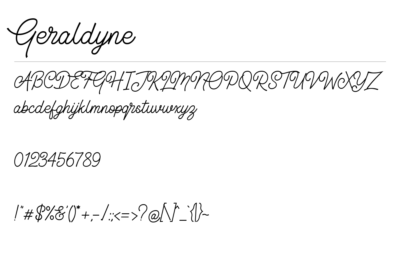 Geraldyne Font preview