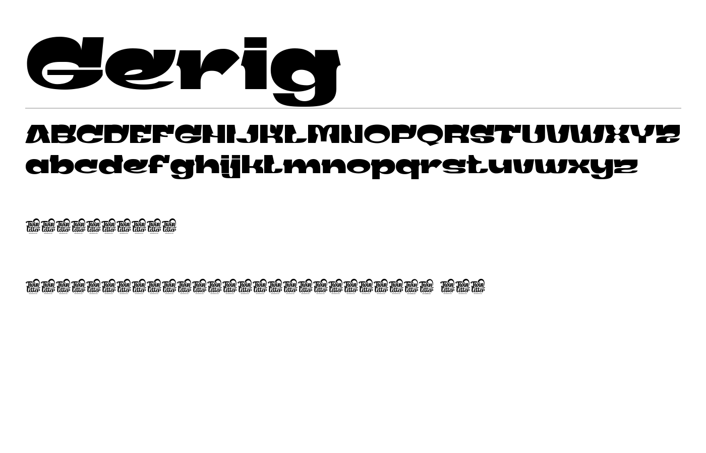 Gerig Font preview