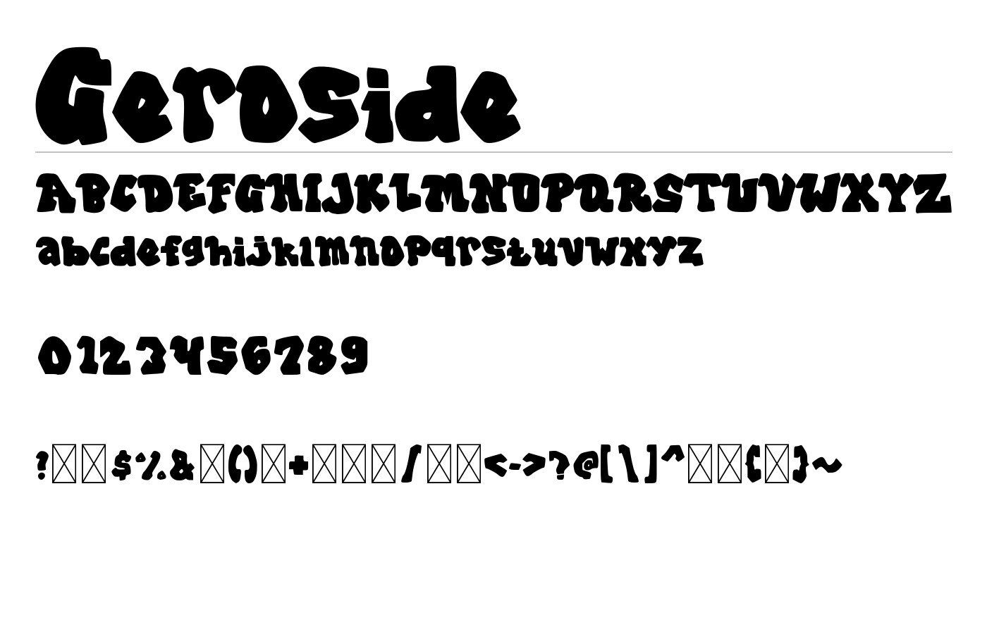 Geroside Font preview