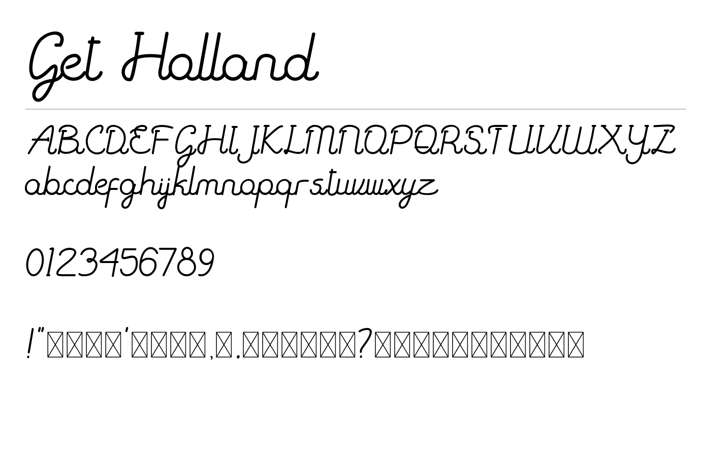 Get Holland Font preview
