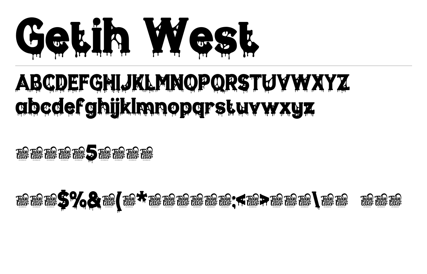Getih West Font preview