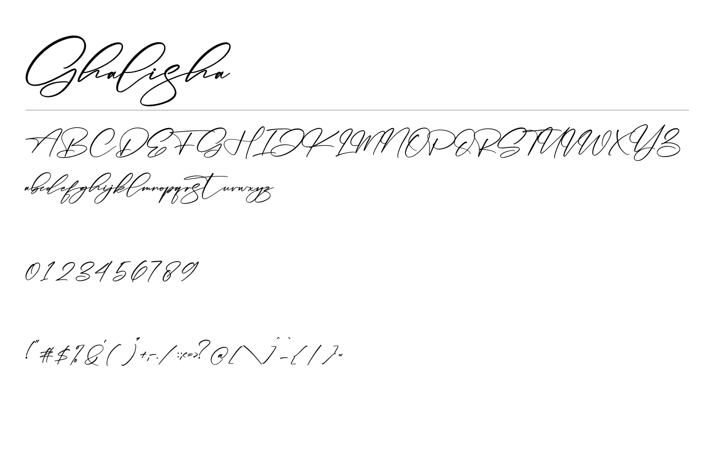 Ghalisha Font preview