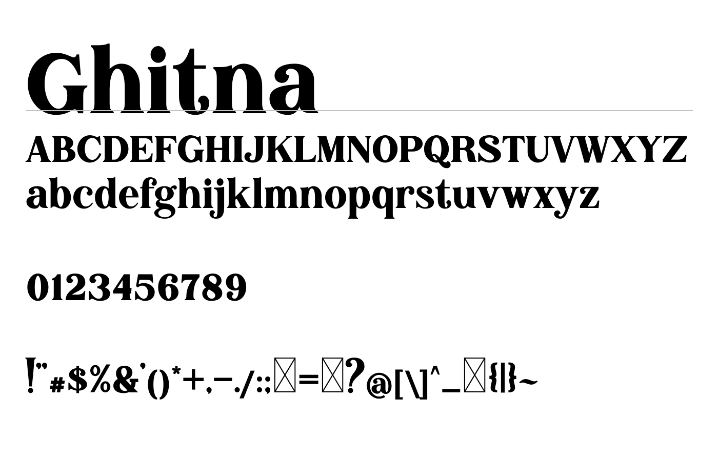 Ghitna Font preview