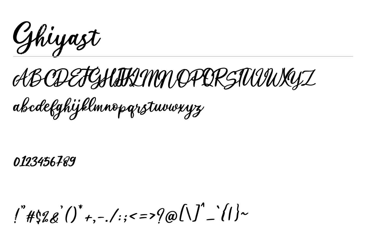 Ghiyast Font preview