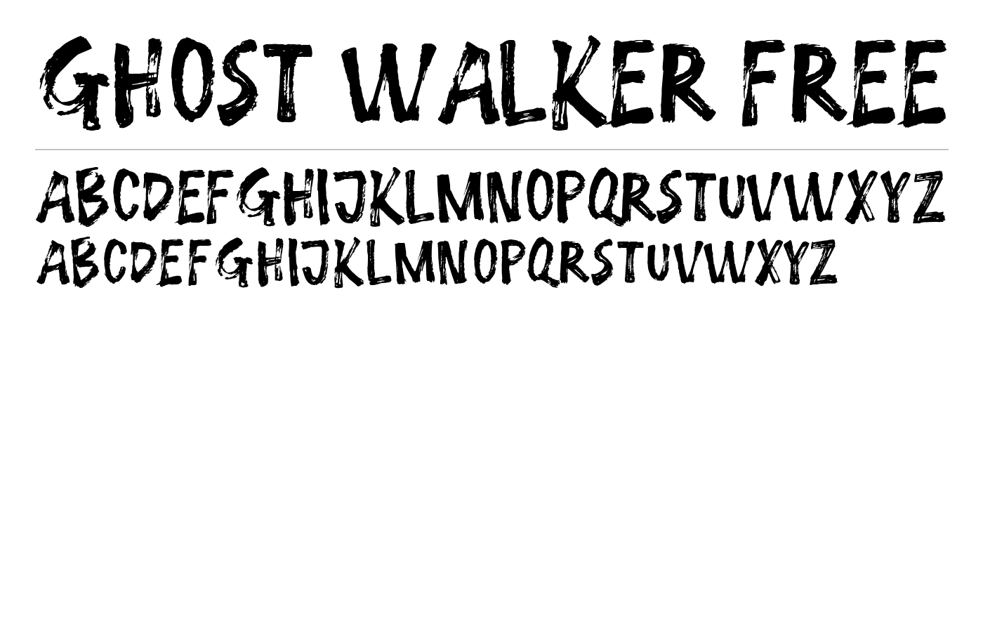 Ghost Walker Font preview