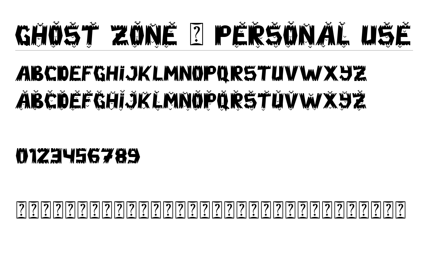 Ghost Zone Font preview