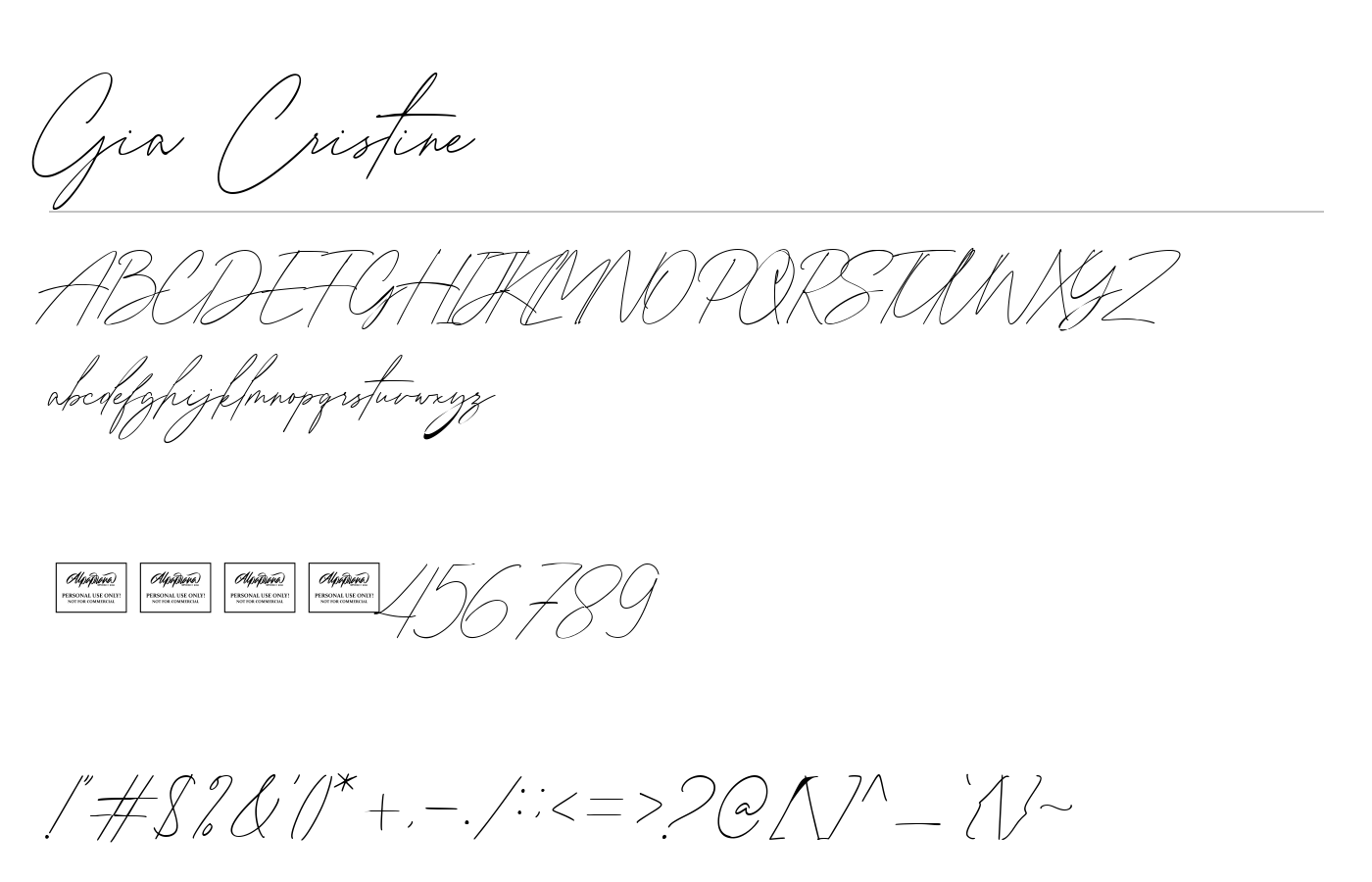 Gia Cristine Font preview