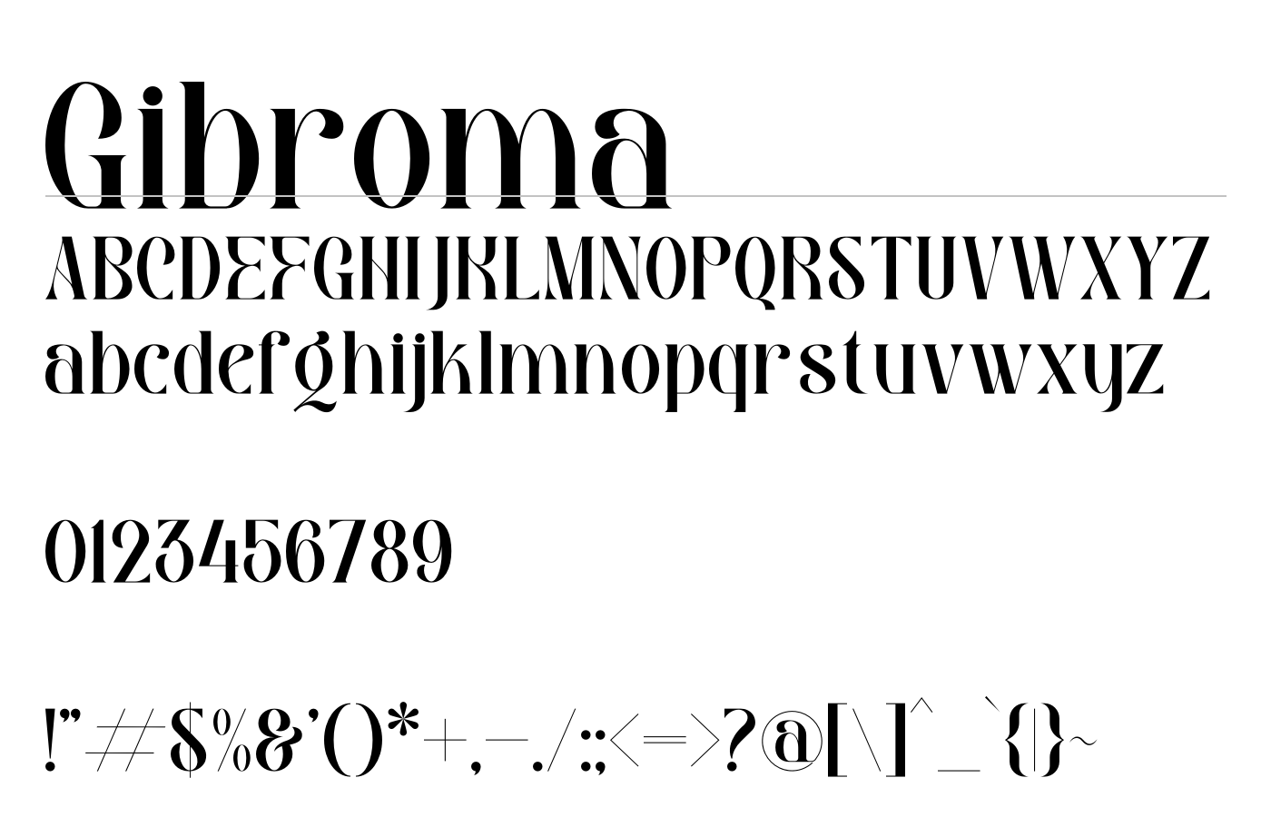 Gibroma Font preview