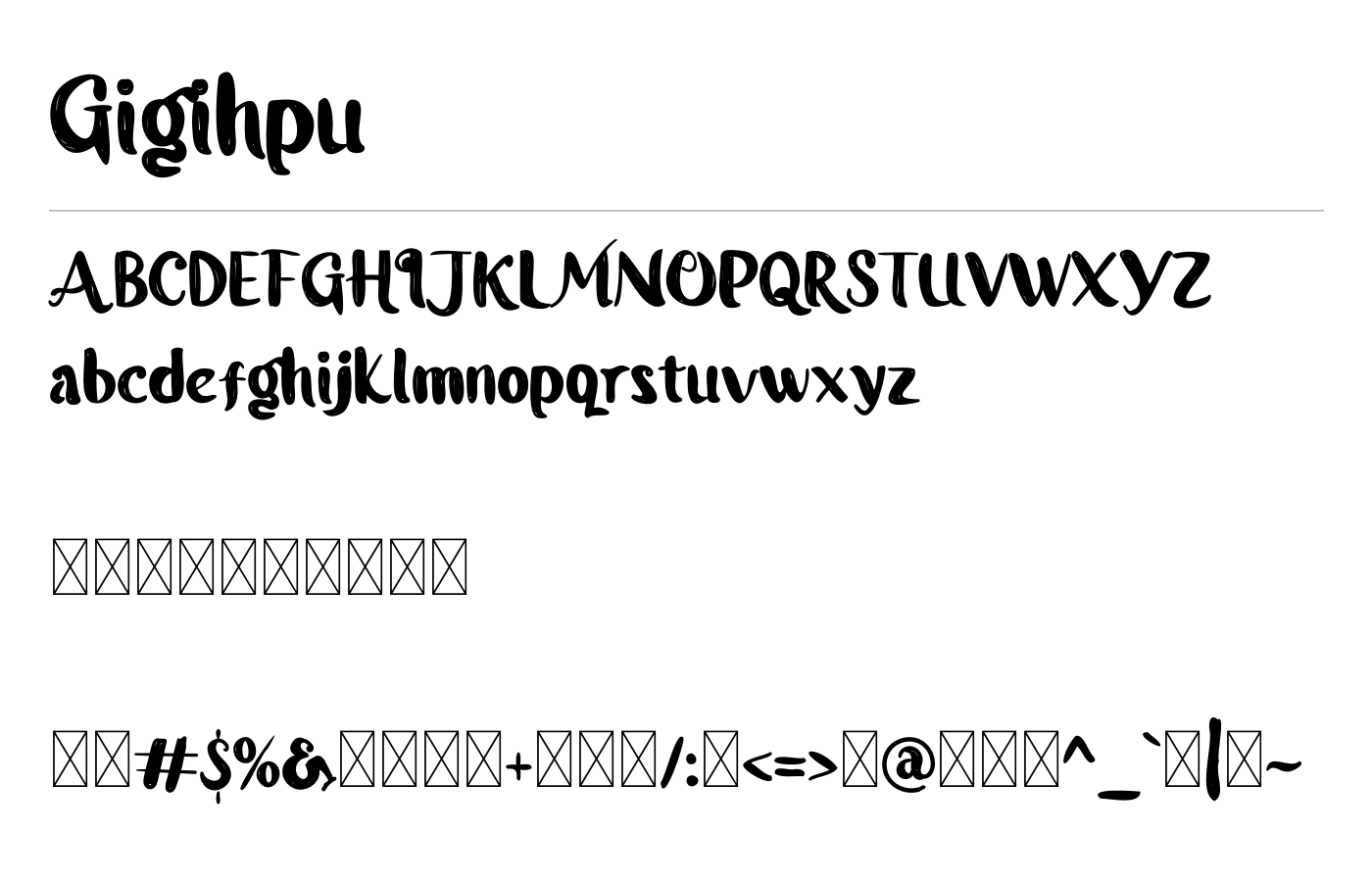 Gigih Font preview