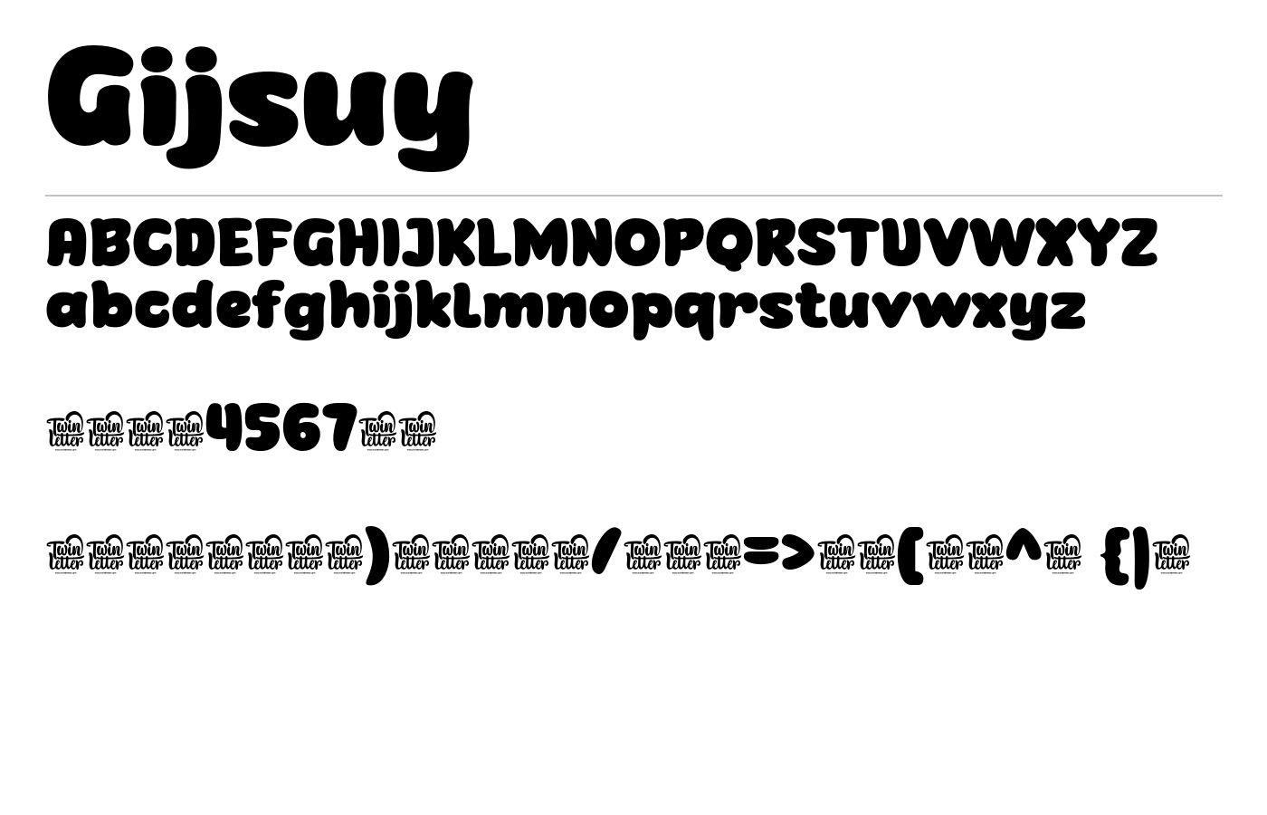 Gijsuy Font preview