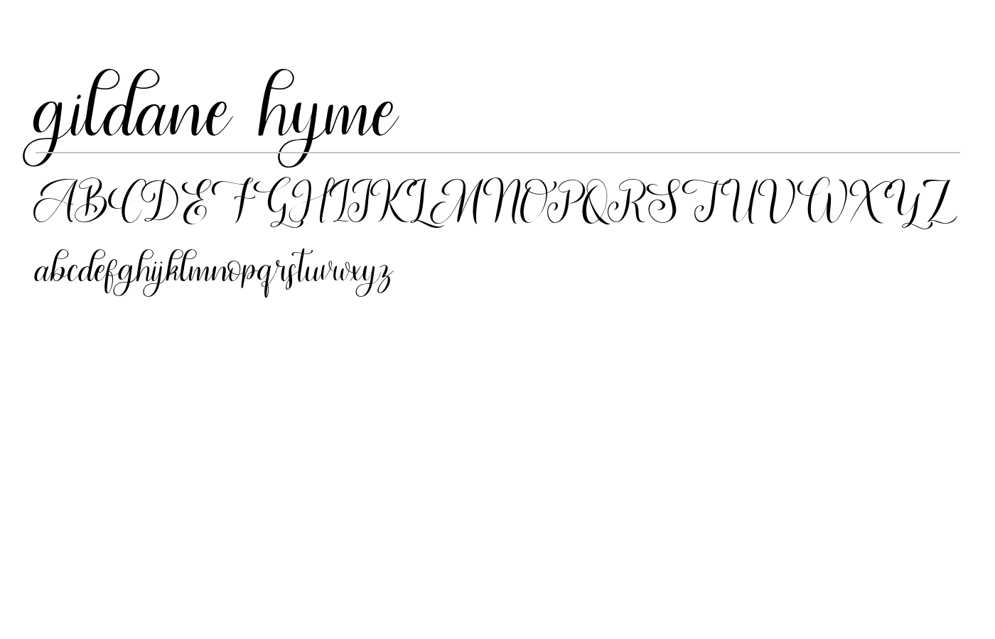 Gildane Hyme Font preview