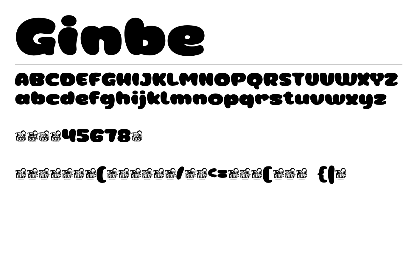 Ginbe Font preview