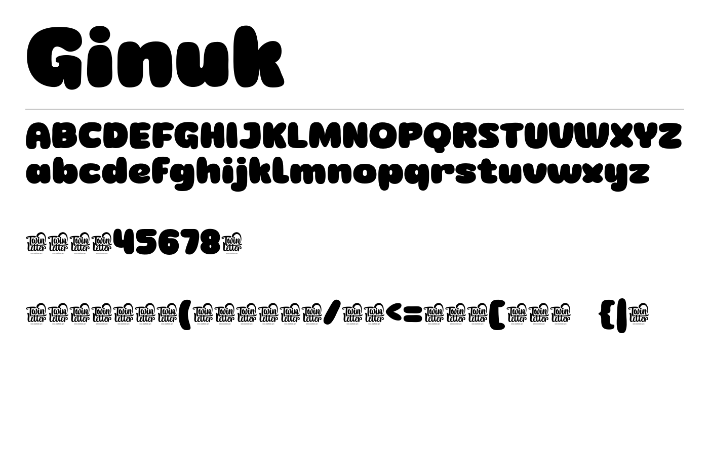 Ginuk Font preview