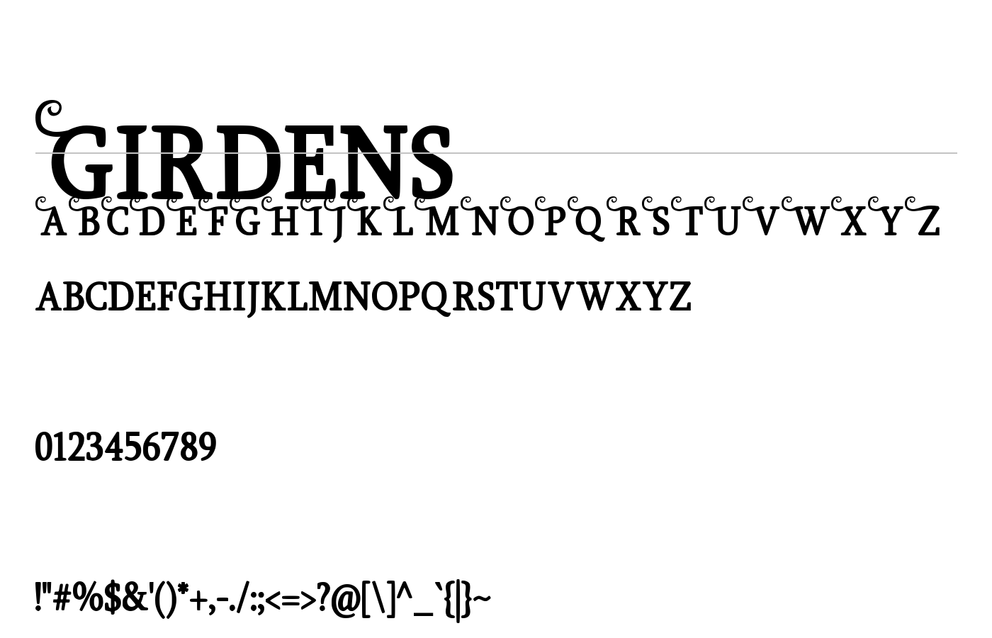 Girdens Font preview