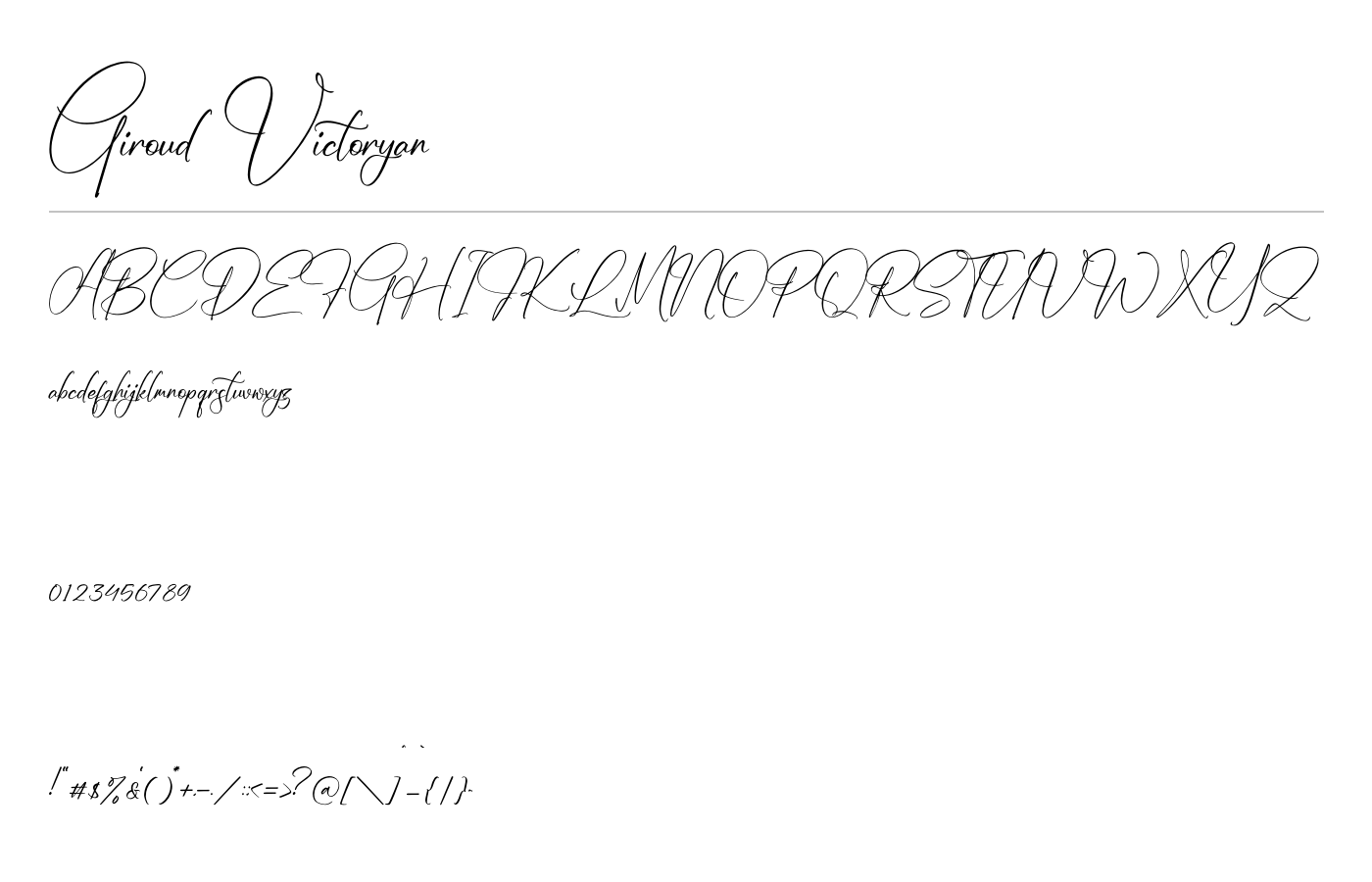 Giroud Victoryan Font preview