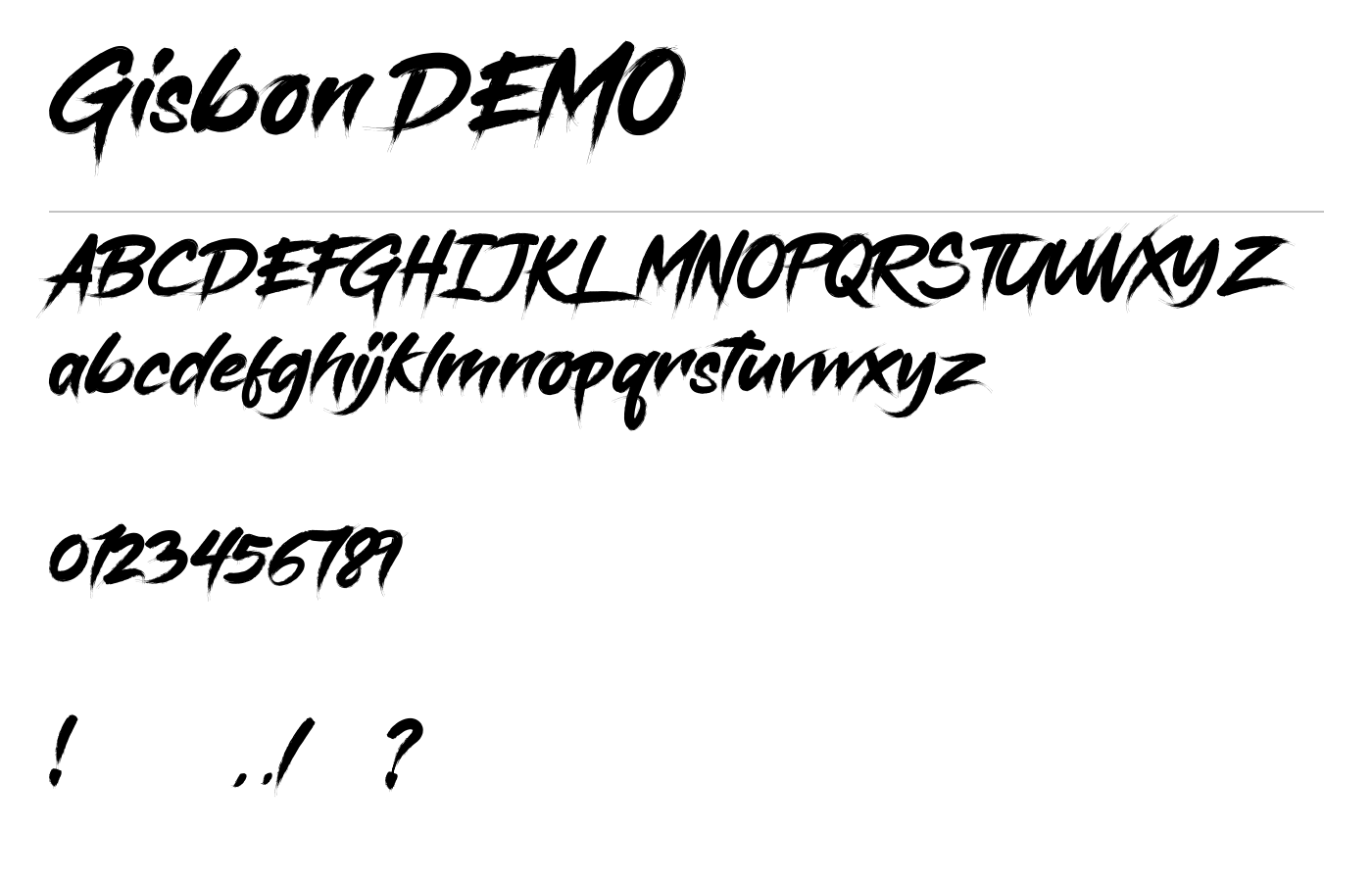 Gisbon Brush Lettering Font preview