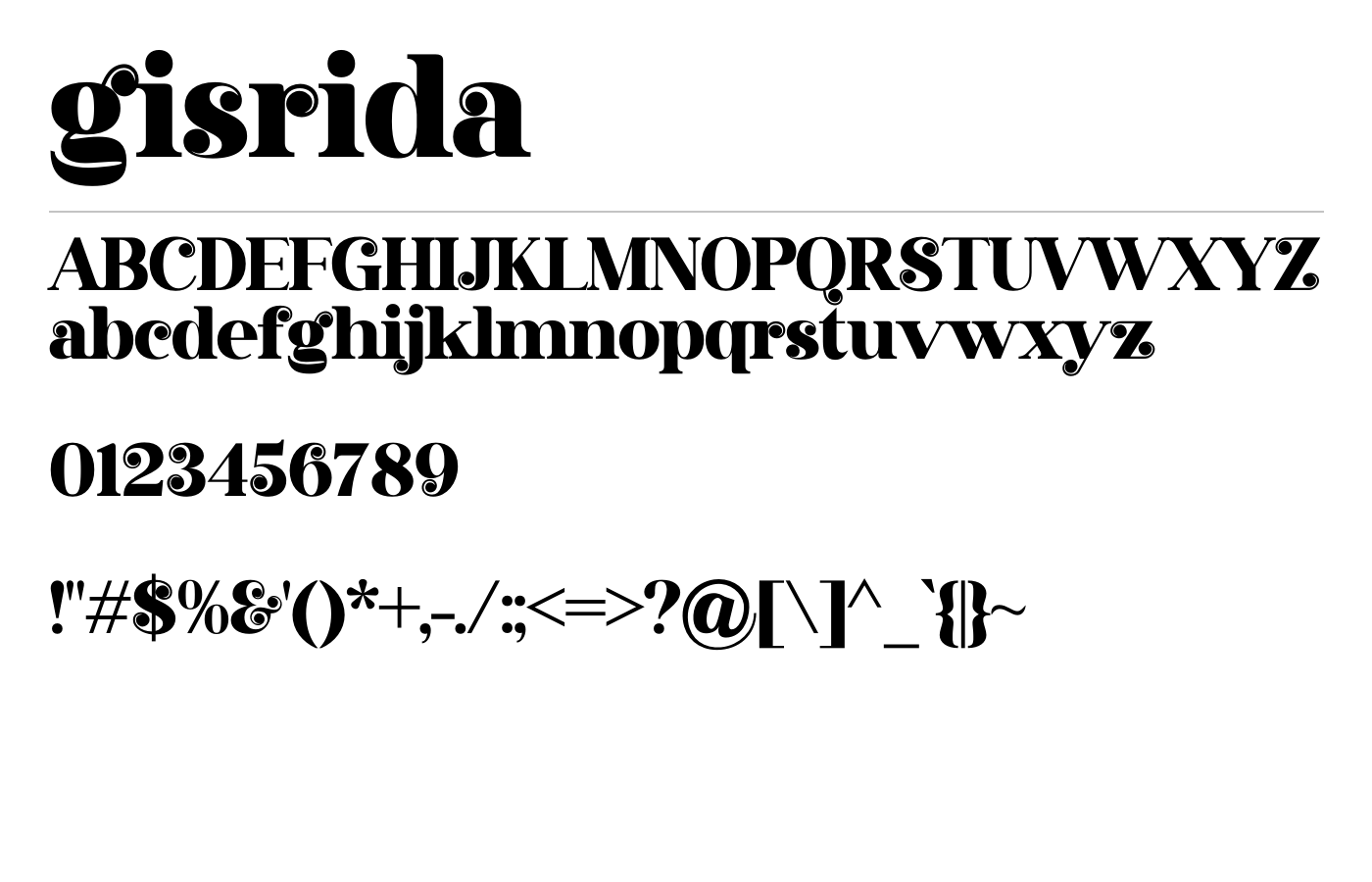 Gisrida Font preview