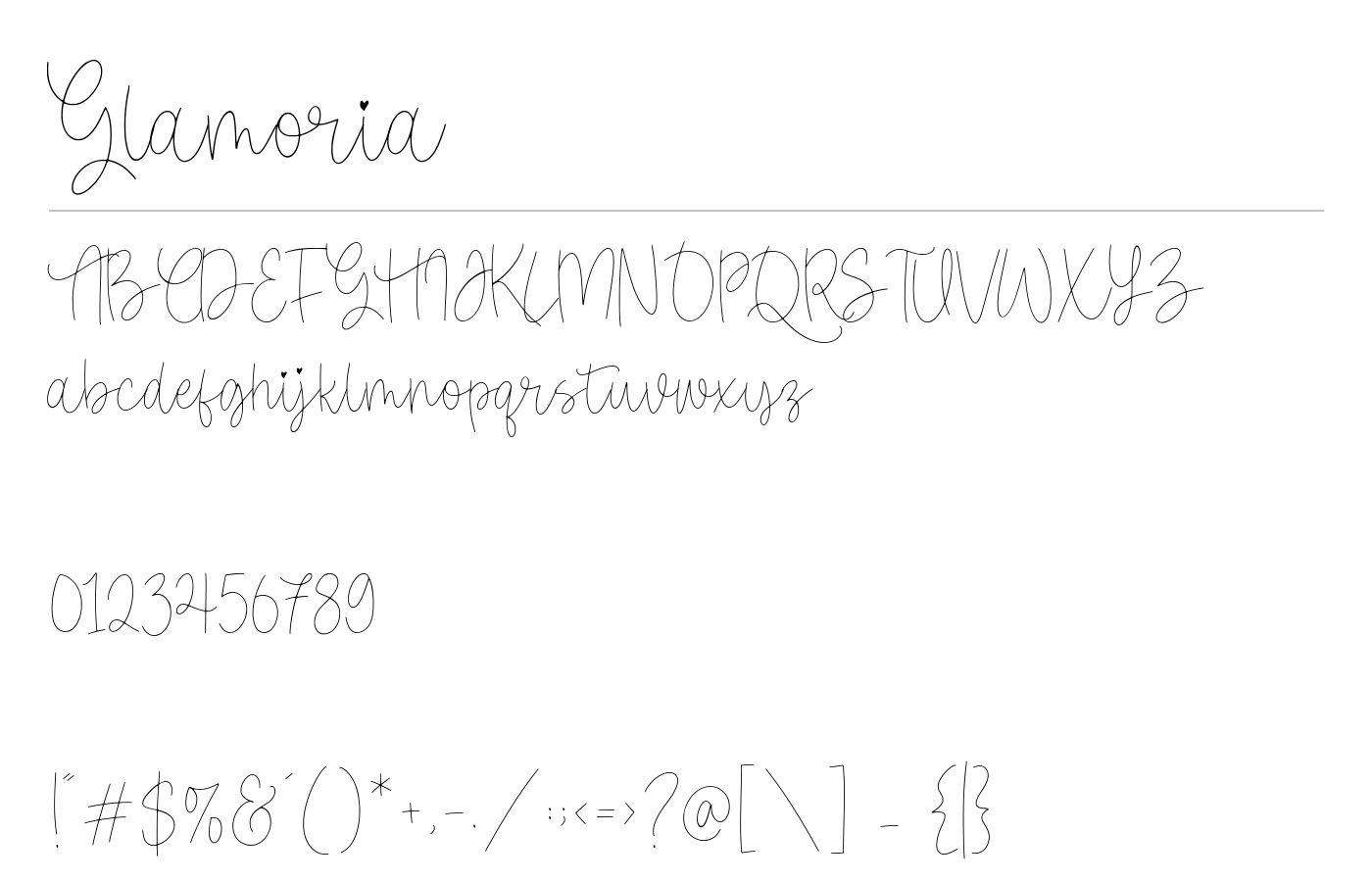 Glamoria Font preview
