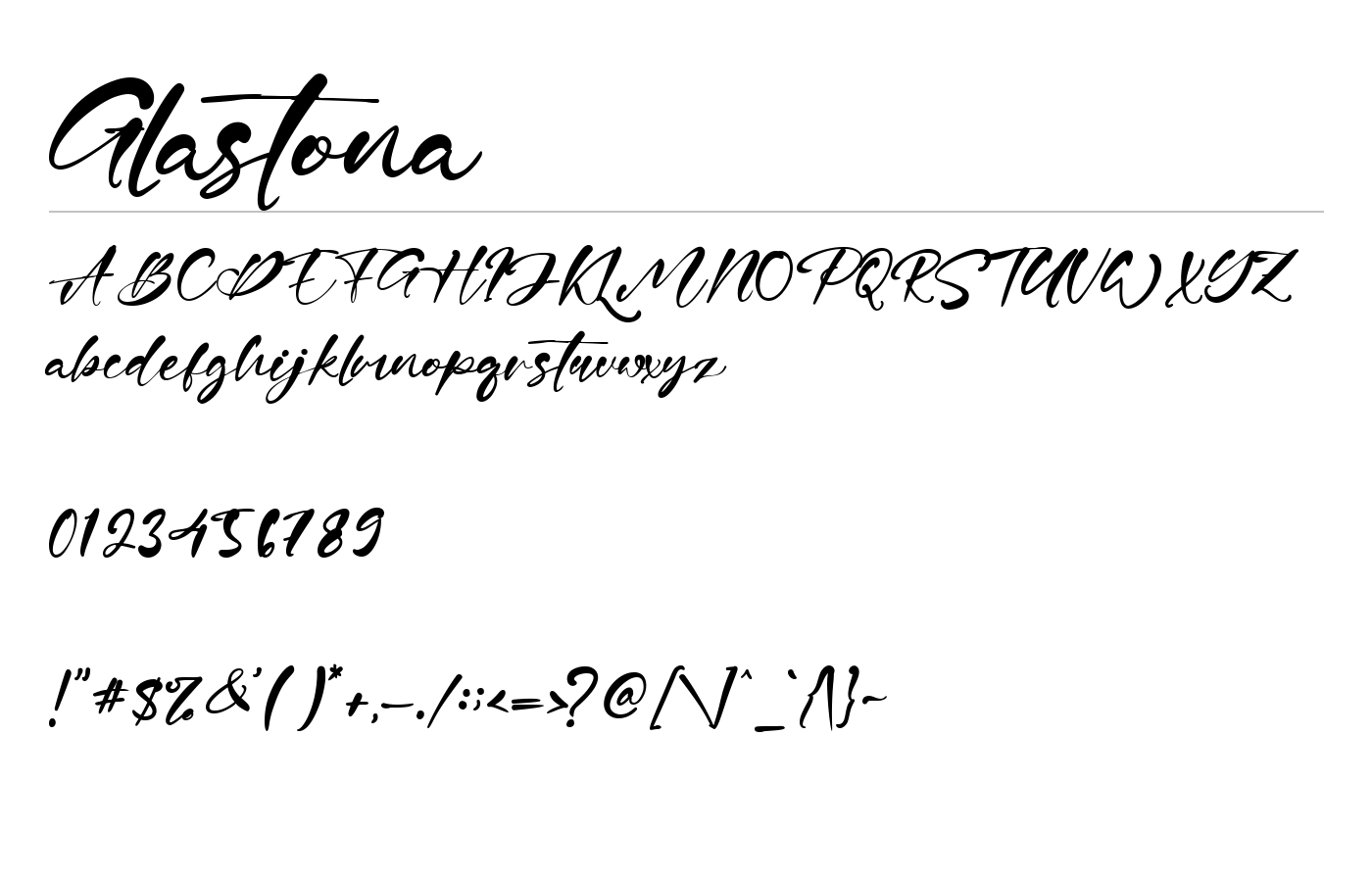 Glastona Font preview