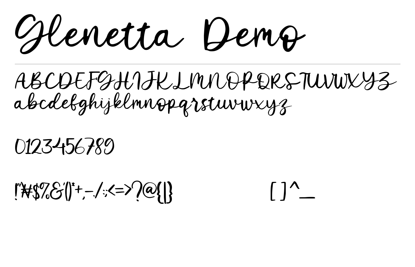 Glenetta Font preview