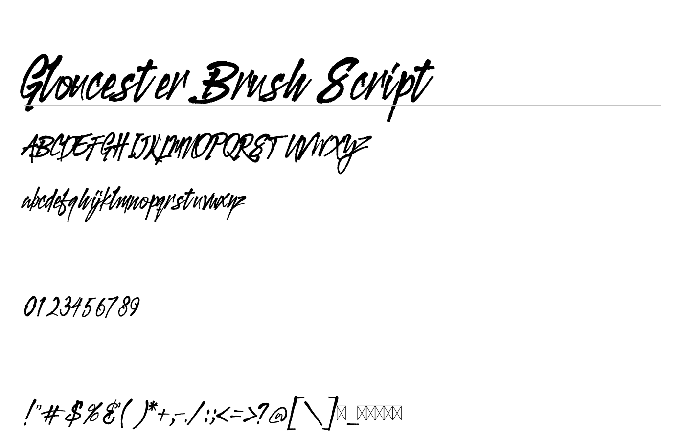 Gloucester Brush Script Demo preview