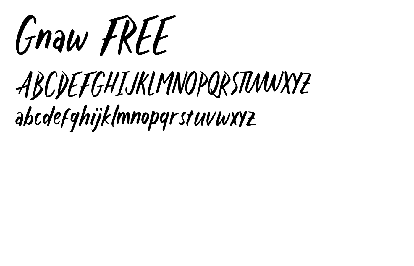 Gnaw Font preview