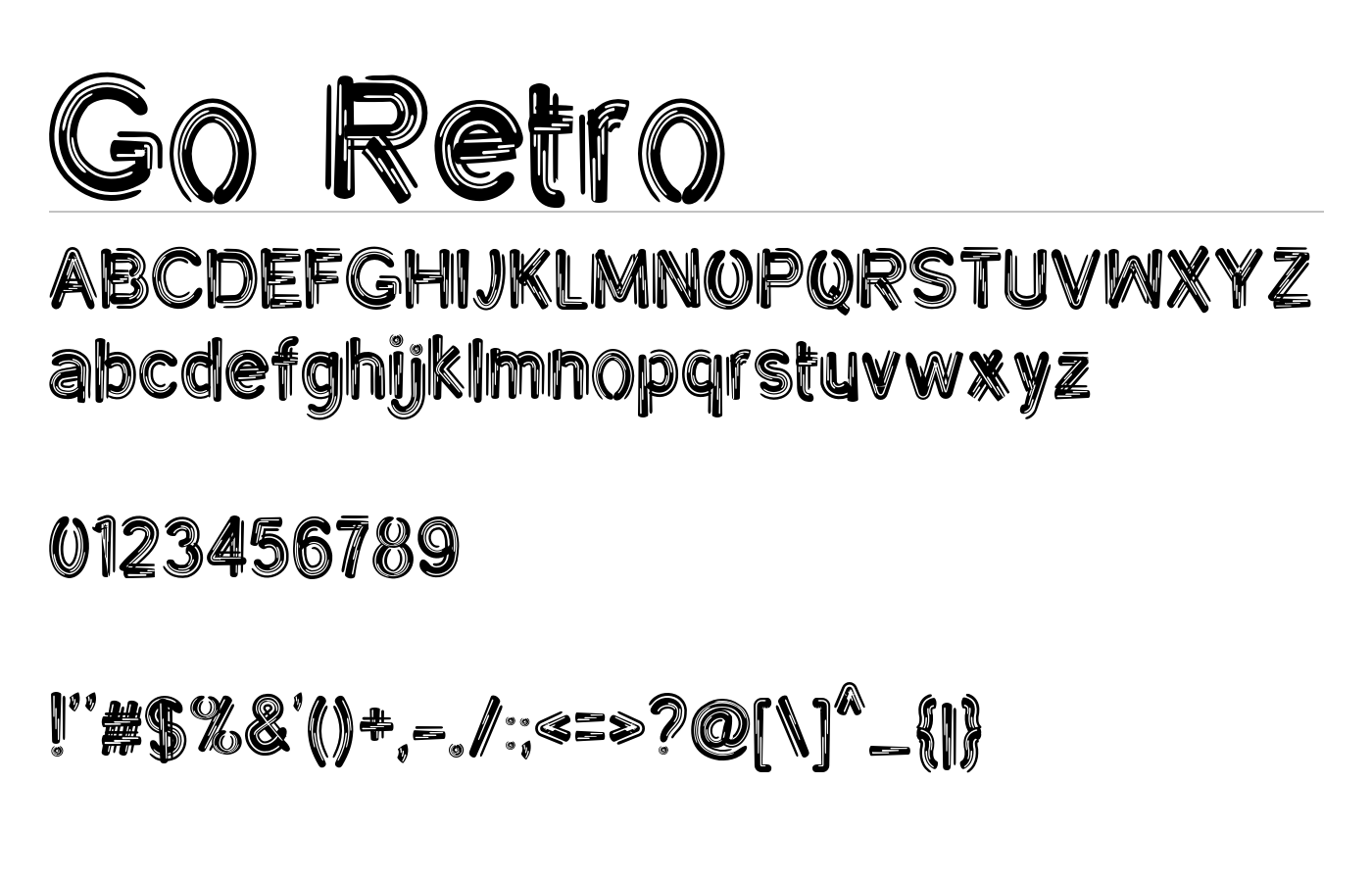 Go Retro Font preview