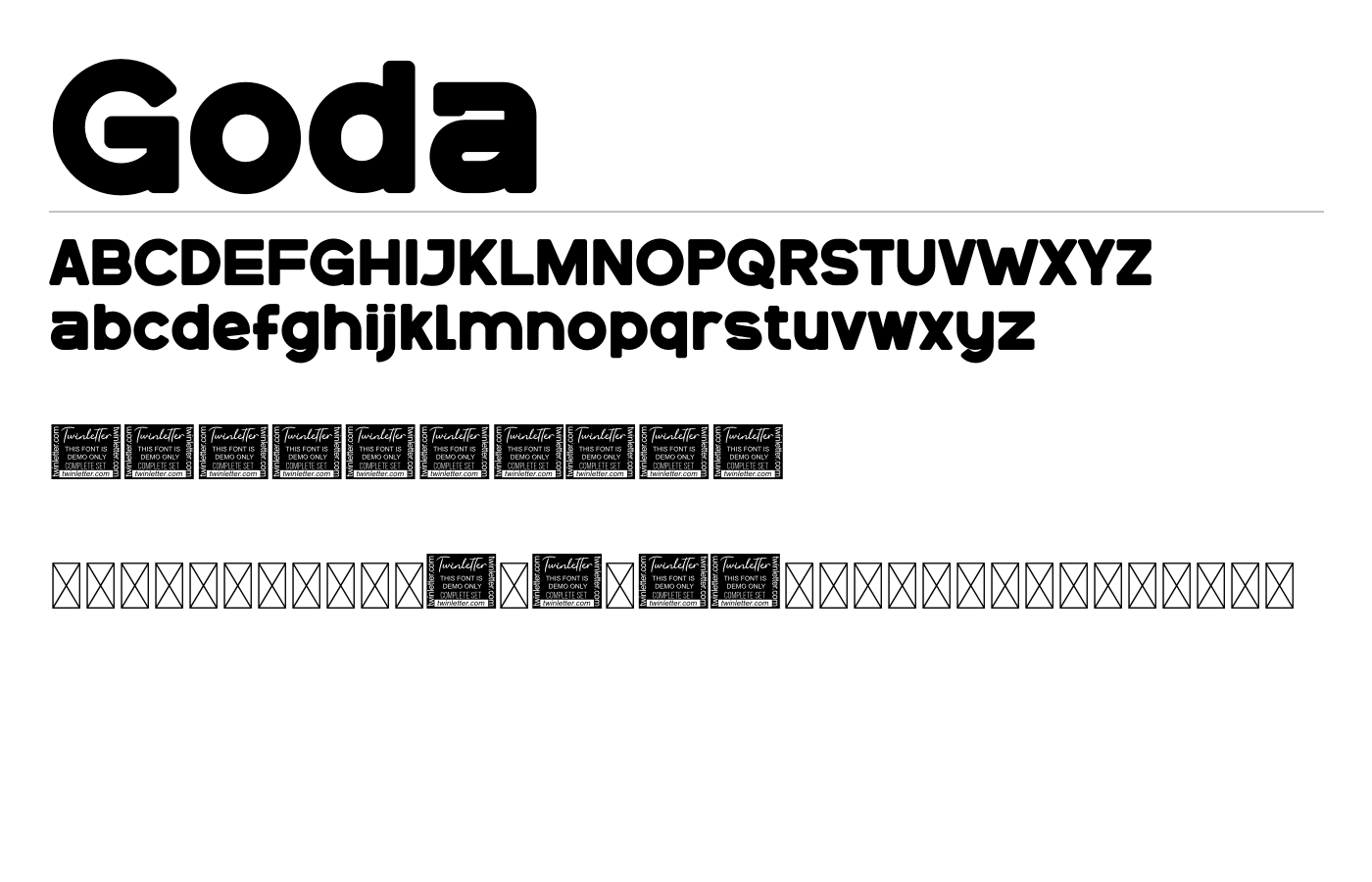 Goda Font preview