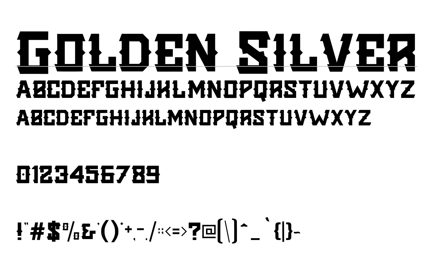 Golden Silver Font preview