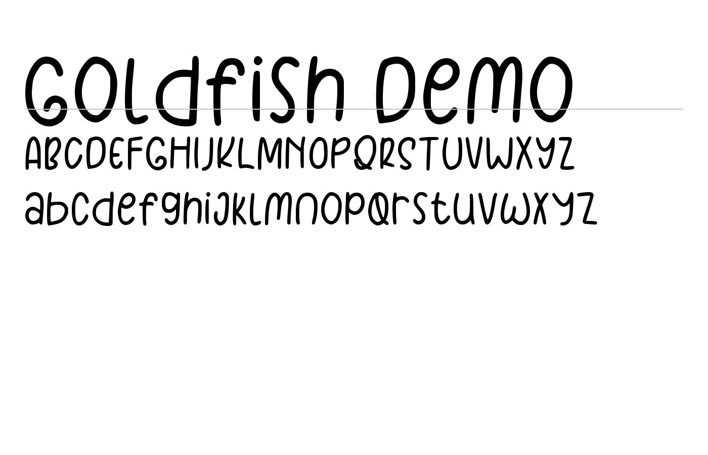 Goldfish Font preview